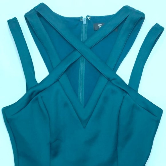 Guess Dark Teal Cut-Out Dress - Picture 5 of 10